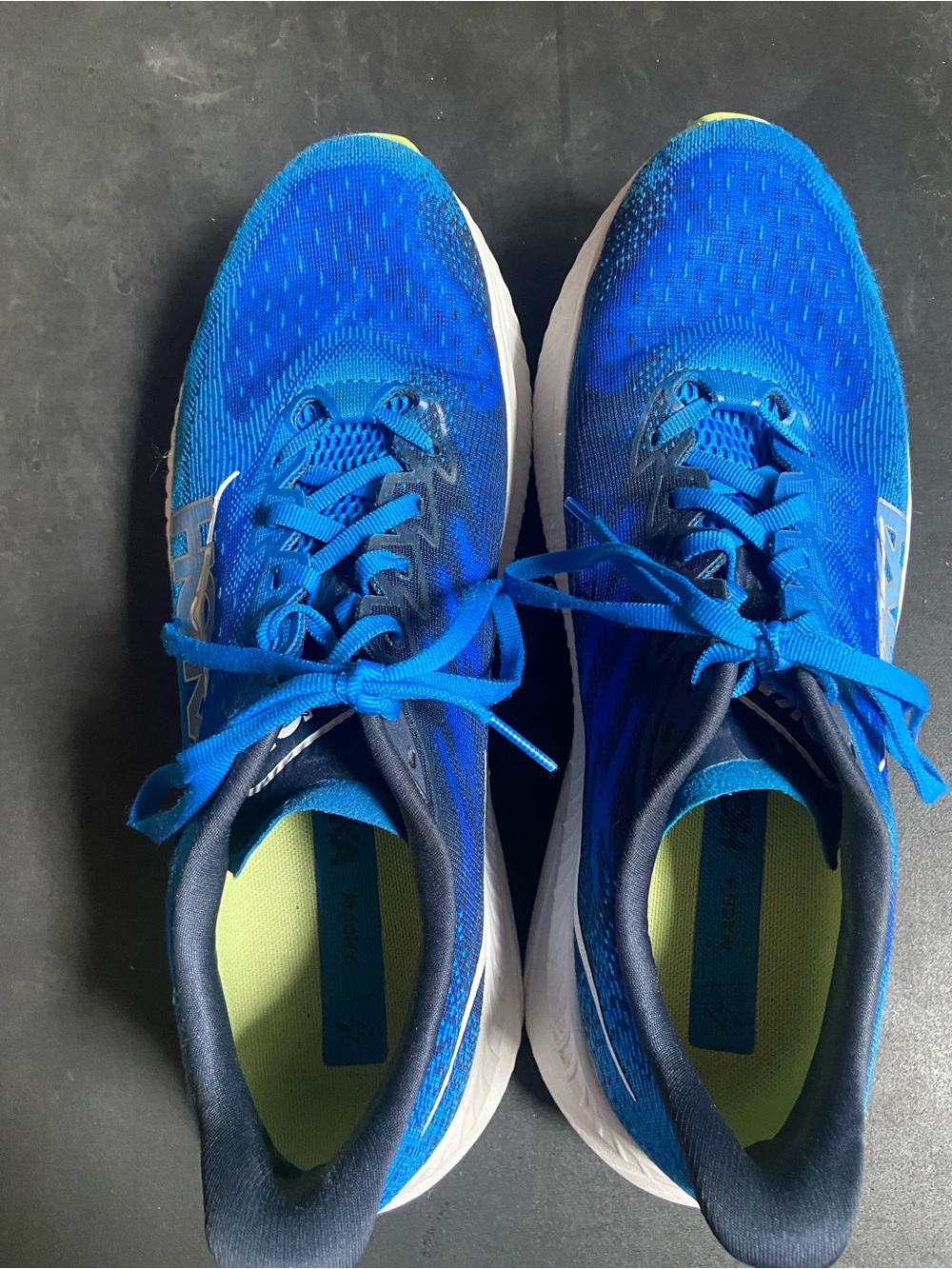 Hoka men’s Mach 6 Electric Blue Running Sneakers
